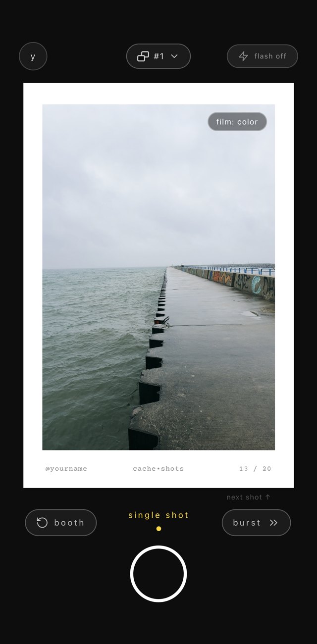 the camera viewfinder aimed at a pier, on shot 13 of 20